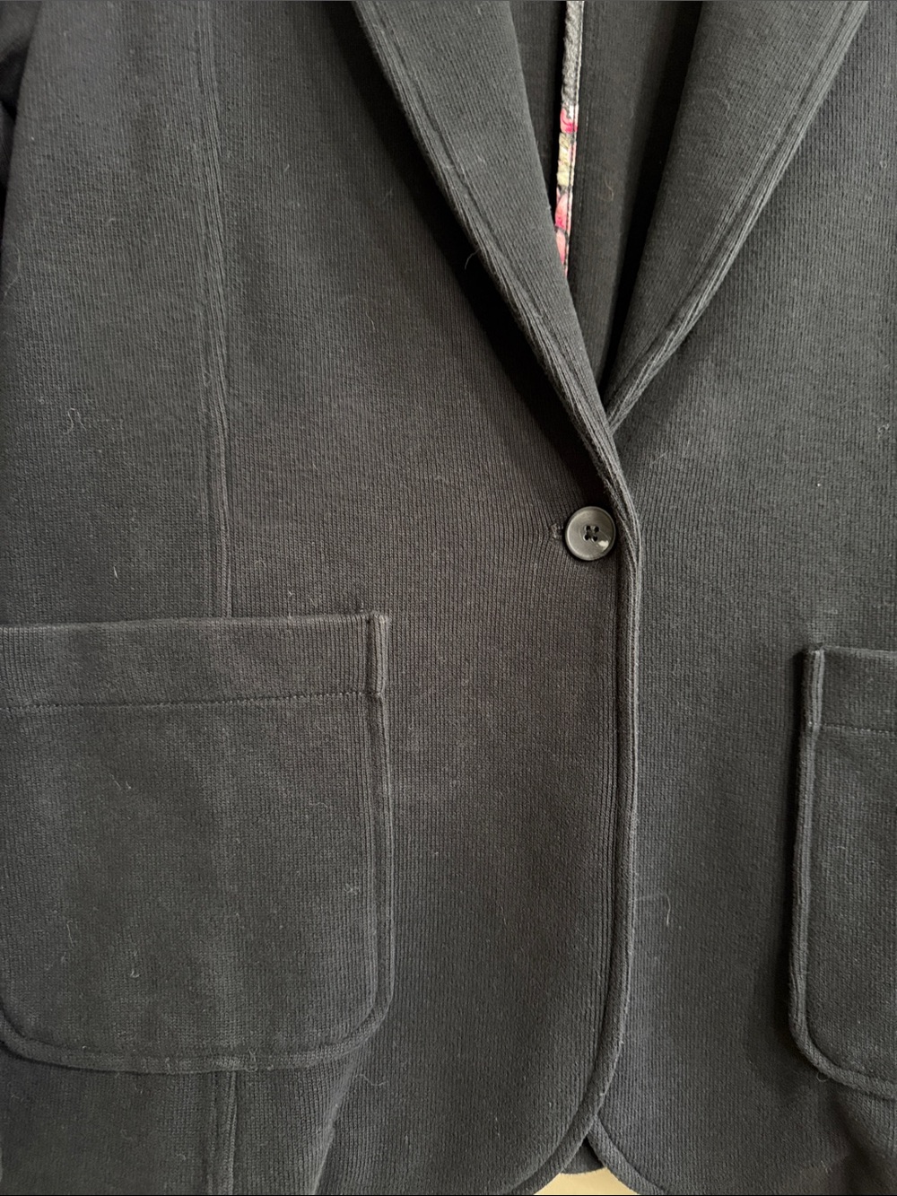 Tommy Bahama Aruba Knit Black Women's Single-Button Cotton Blazer Jacket - Picture 3 of 7
